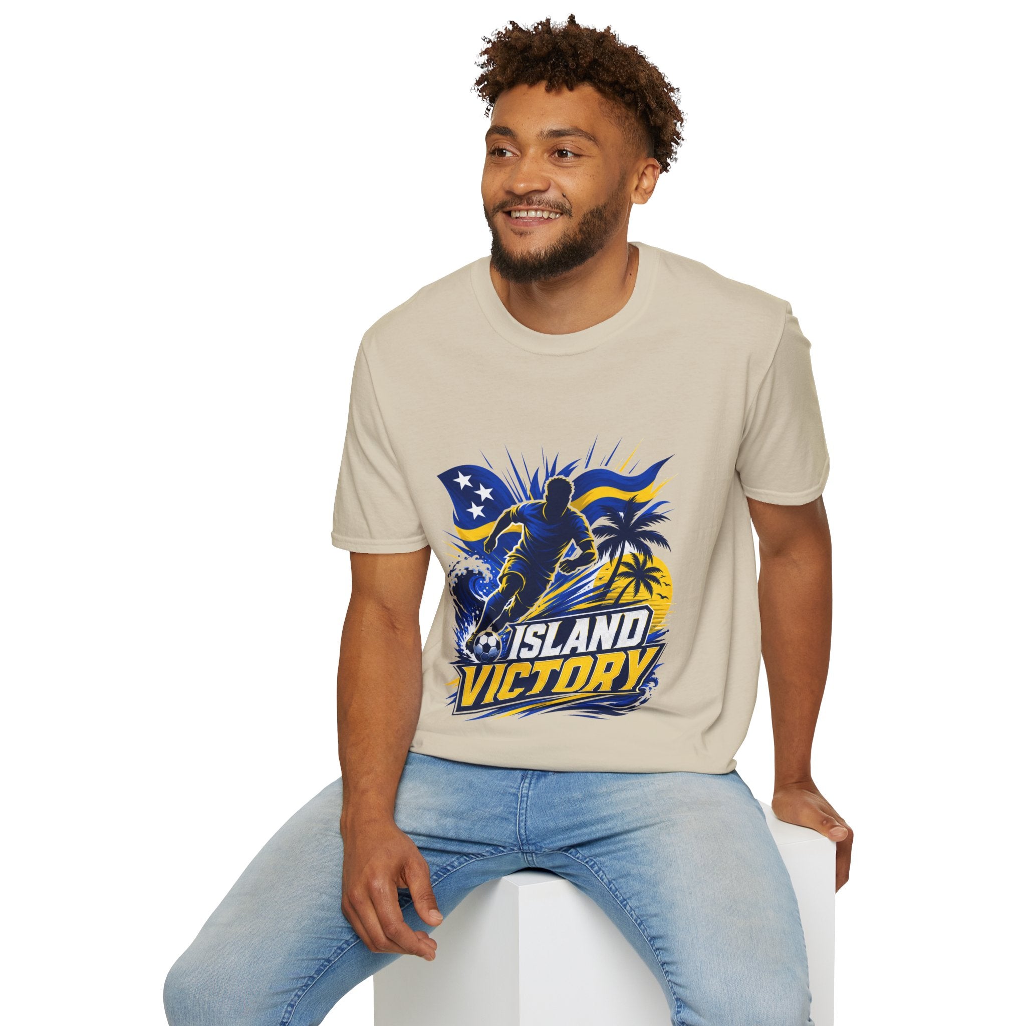 Curacao Island Victory T-Shirt — Tropical Surf Soccer Graphic Tee