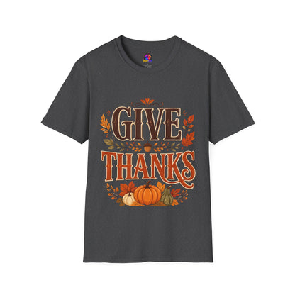 Give Thanks T-Shirt — Autumn Thanksgiving Graphic Tee