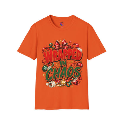 T-Shirt — "Wrapped in Chaos" Holiday Graphic Tee