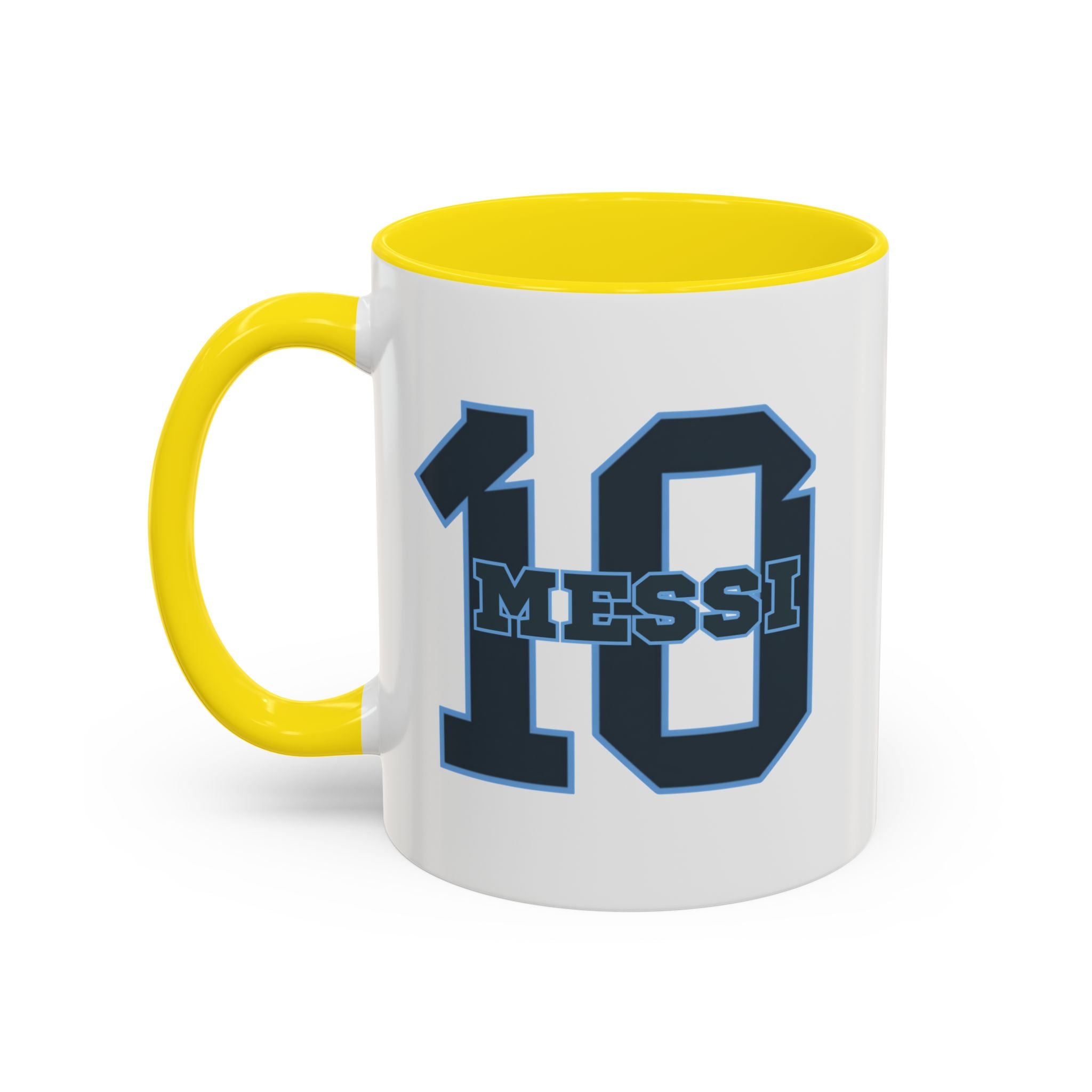10 'Messi' Accent Coffee Mug — Soccer Jersey Number Coffee Cup