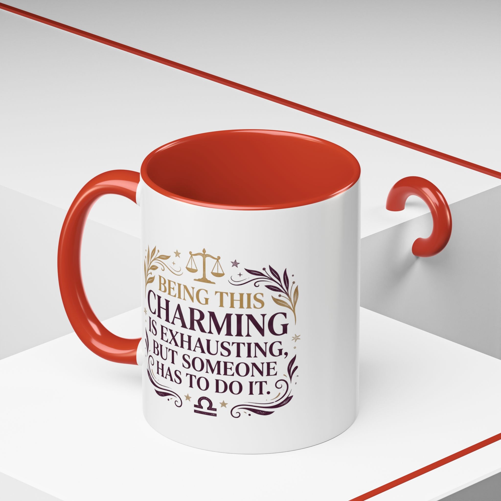 Libra Coffee Mug - "Being This Charming Is Exhausting" Astrology Zodiac Gift