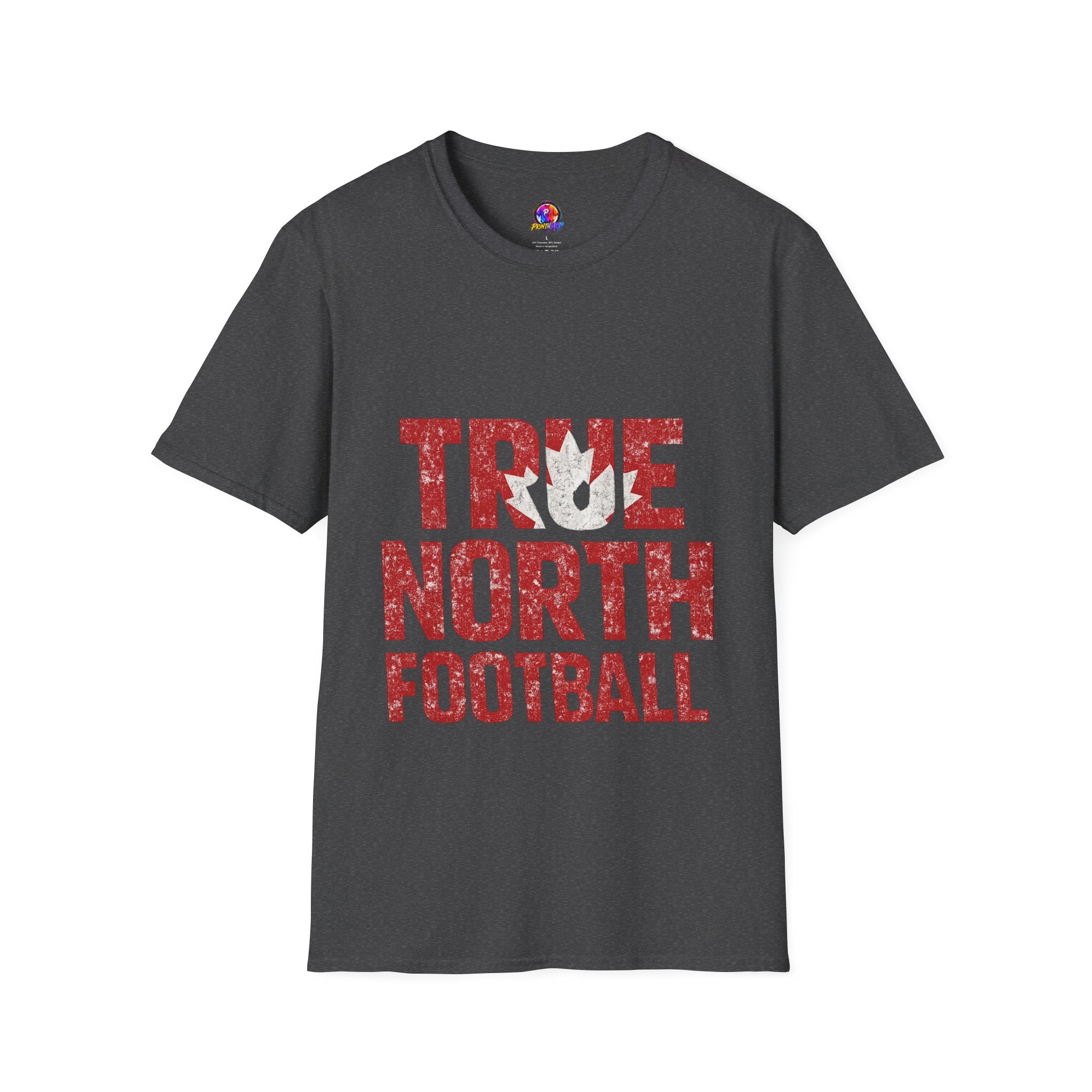 Canada True North Football T-Shirt — Vintage Canadian Maple Leaf Team Tee