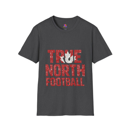 Canada True North Football T-Shirt — Vintage Canadian Maple Leaf Team Tee