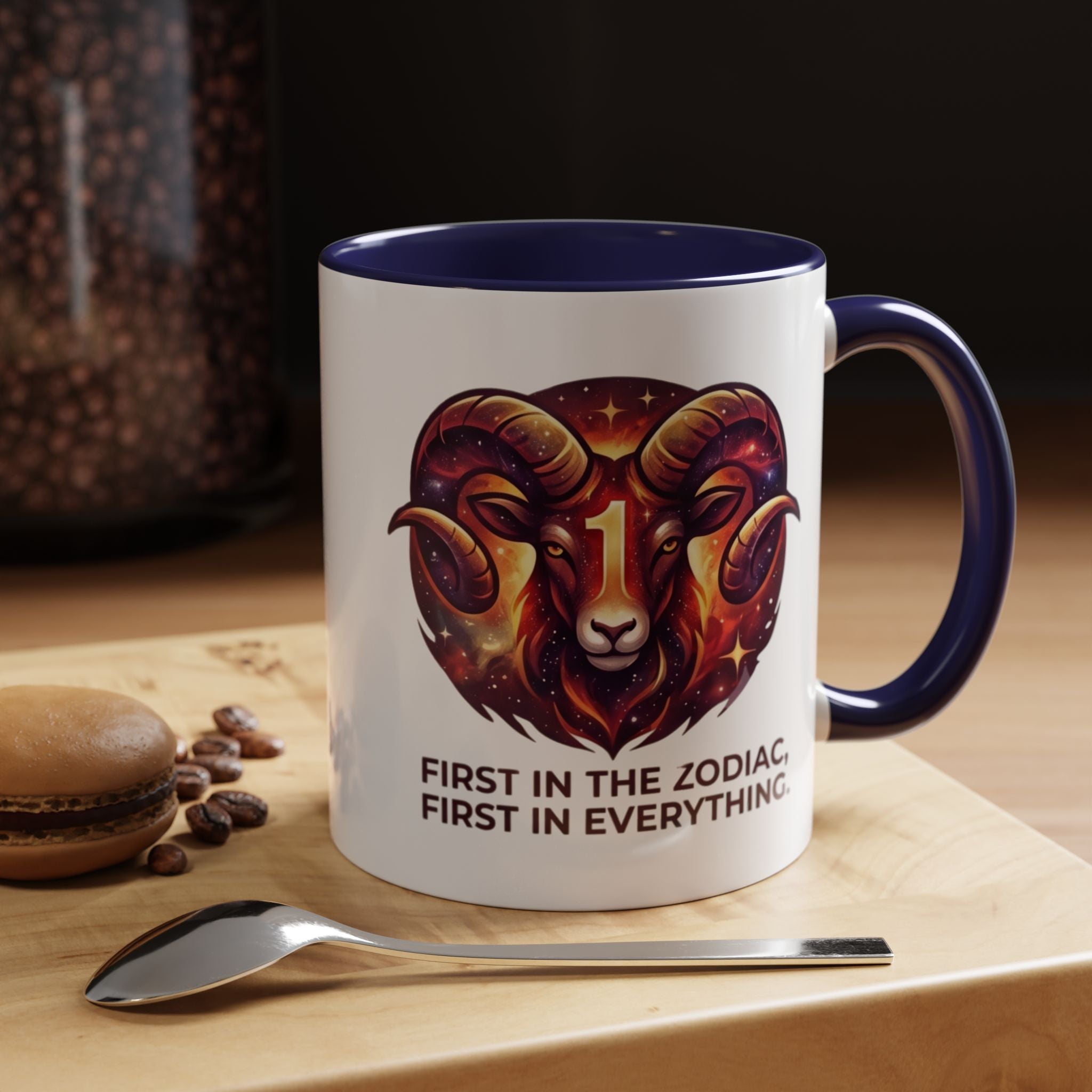 Aries Zodiac Coffee Mug — "First in the Zodiac, First in Everything" Accent Mug