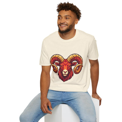 Ram Skull T-Shirt — Bold Goat Horn Graphic Tee (Aries/Zodiac)