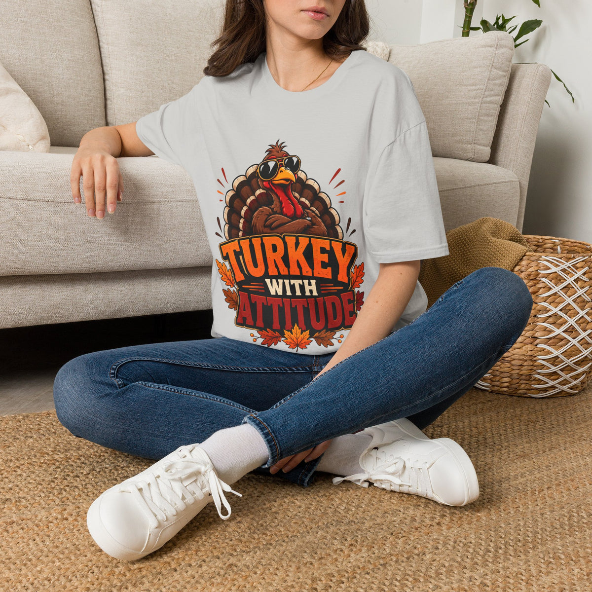 Thanksgiving T-Shirt Turkey With Attitude T-Shirt — Funny Thanksgiving Turkey Graphic Tee