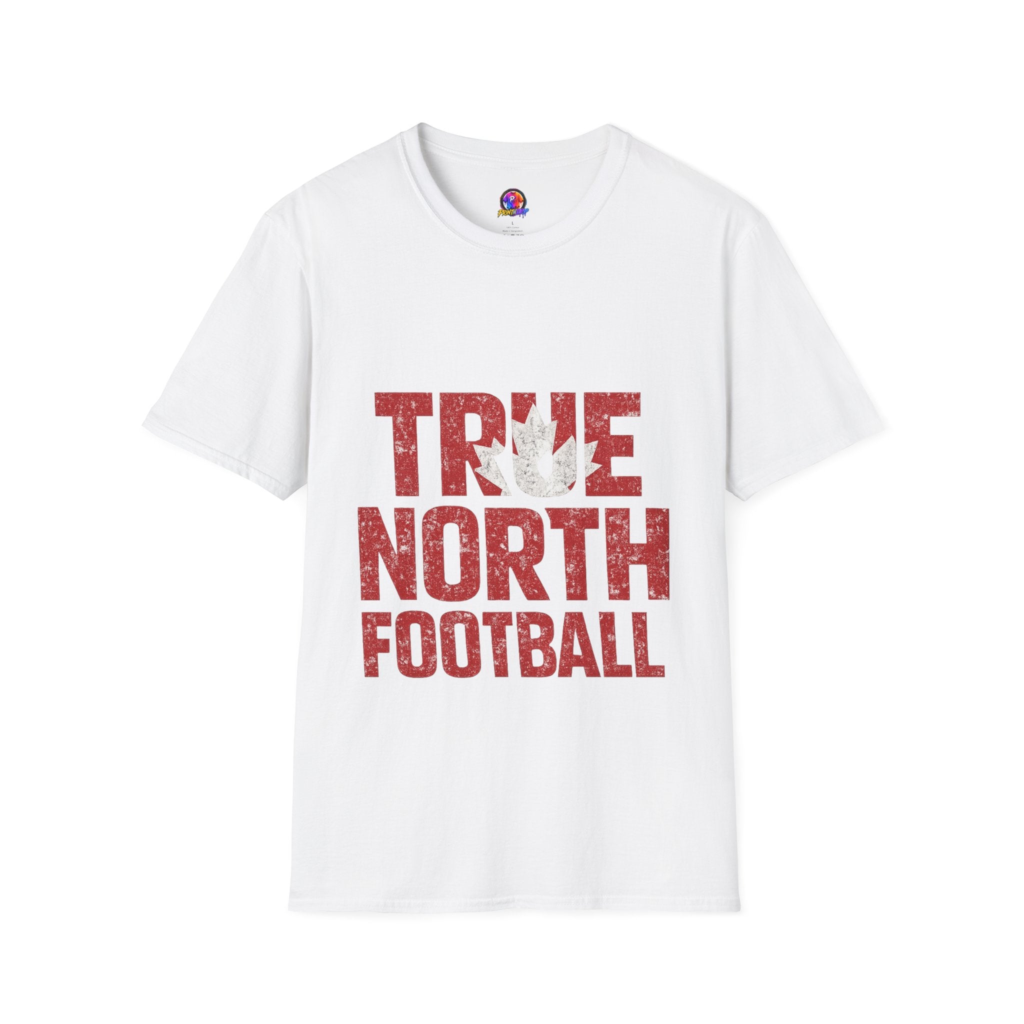 Canada True North Football T-Shirt — Vintage Canadian Maple Leaf Team Tee