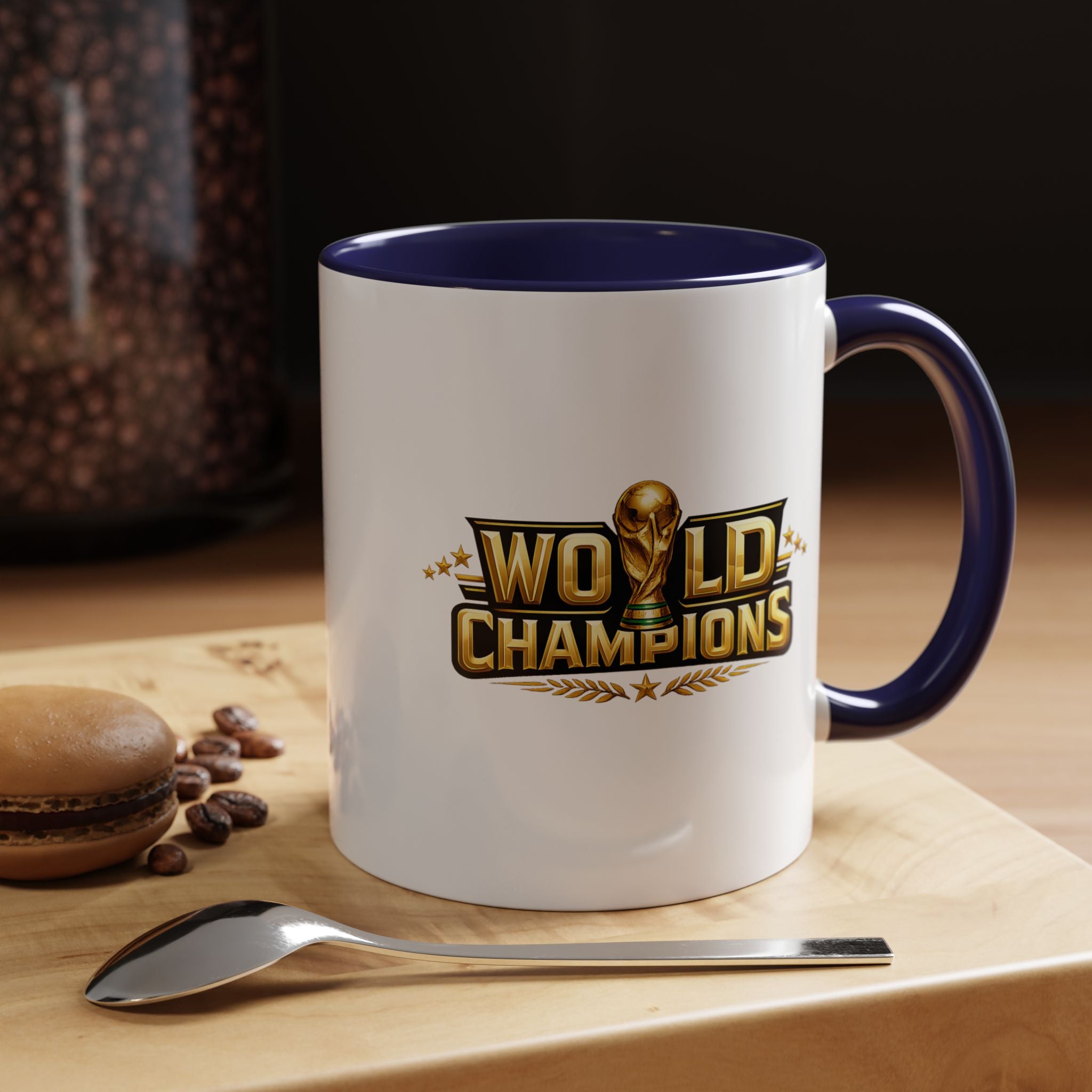 World Champions Accent Coffee Mug – Gold Trophy Sports Fan