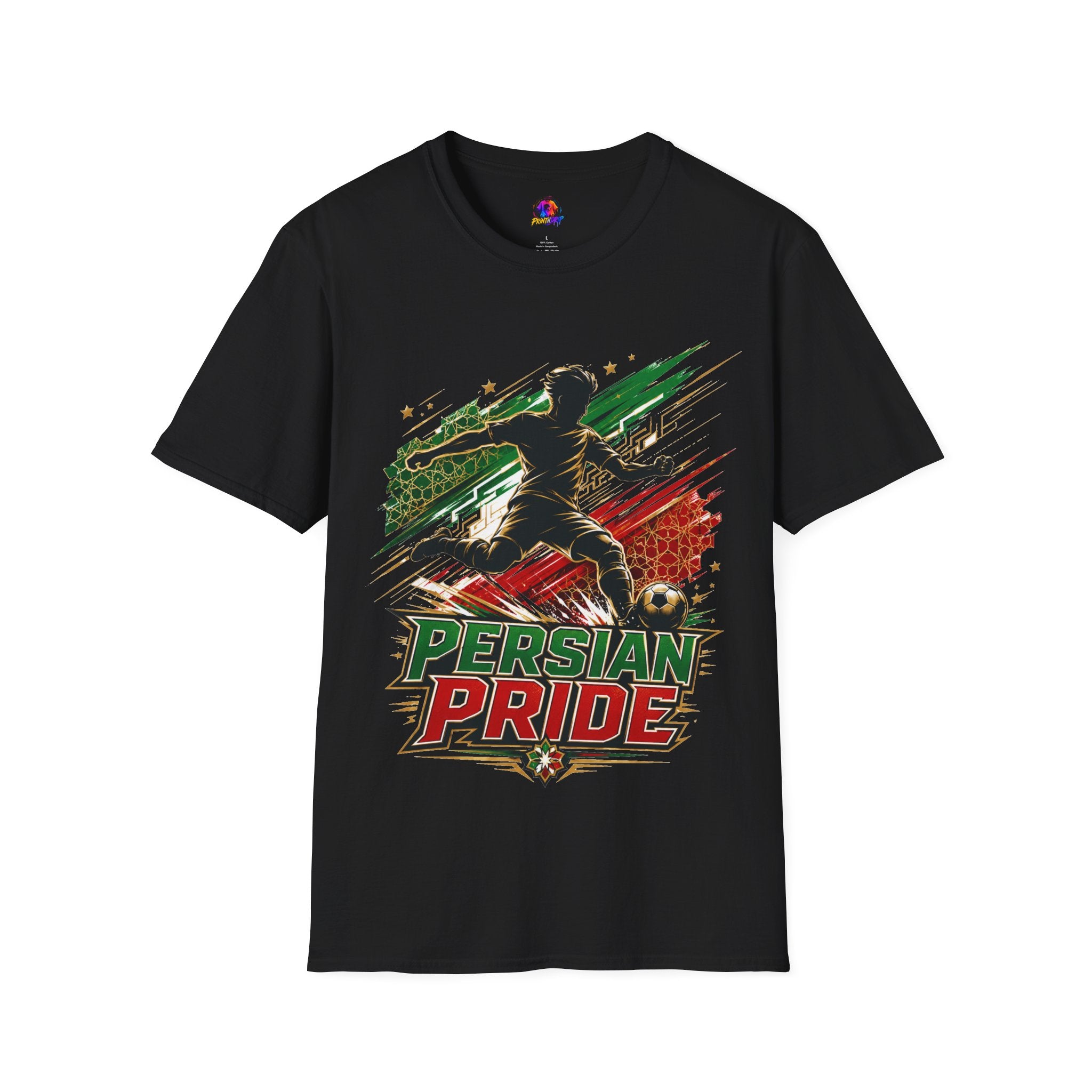 Iran Persian Pride Soccer Tee — Iranian Football Fan T-Shirt