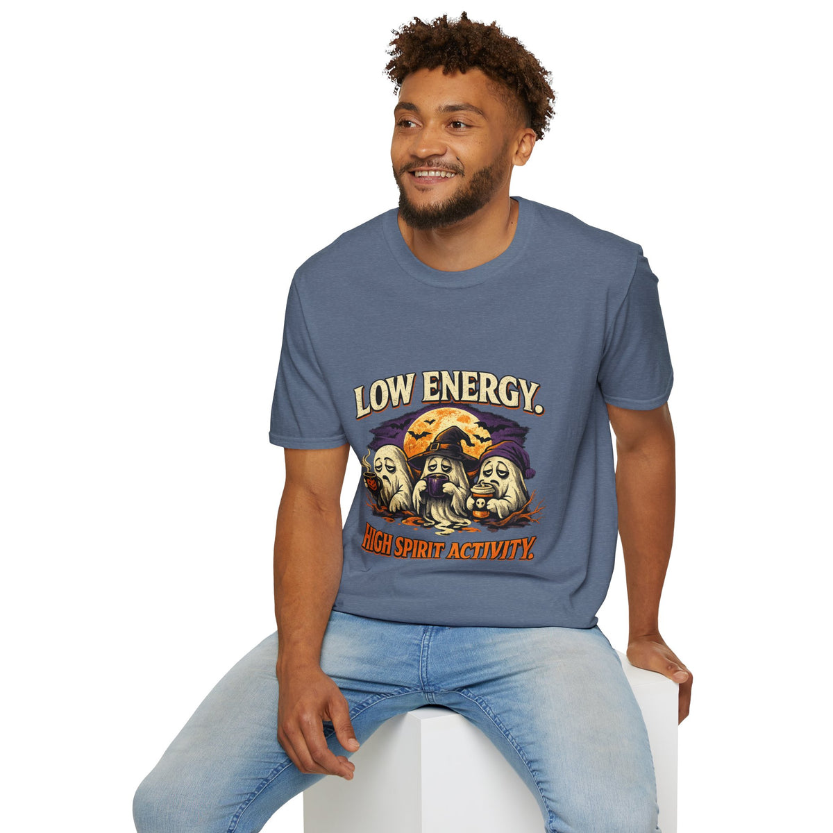 Halloween Low Energy High Spirit Unisex Softstyle T-Shirt