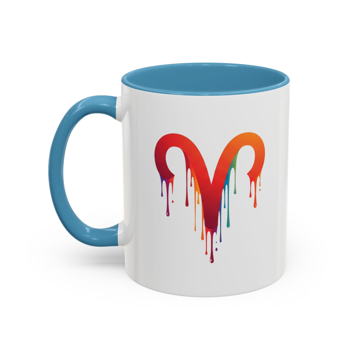 Aries Zodiac Rainbow Drip Aries Coffee Mug — Zodiac Astrology Accent Mug