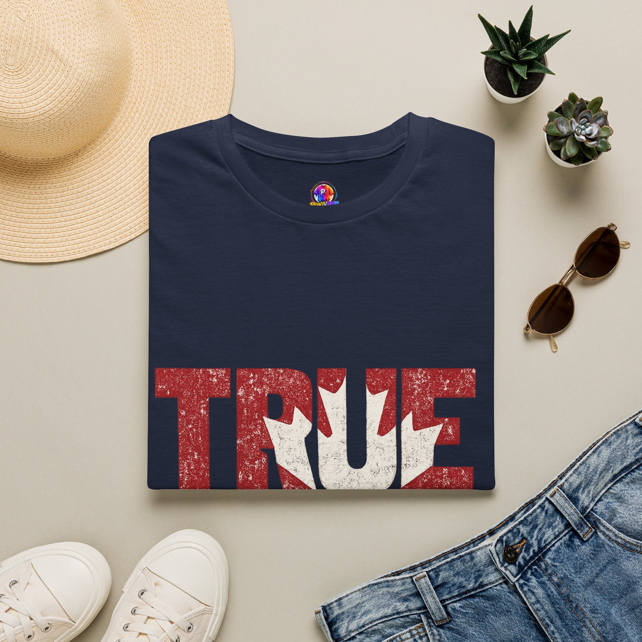 Canada True North Football T-Shirt — Vintage Canadian Leafs Sports Tee