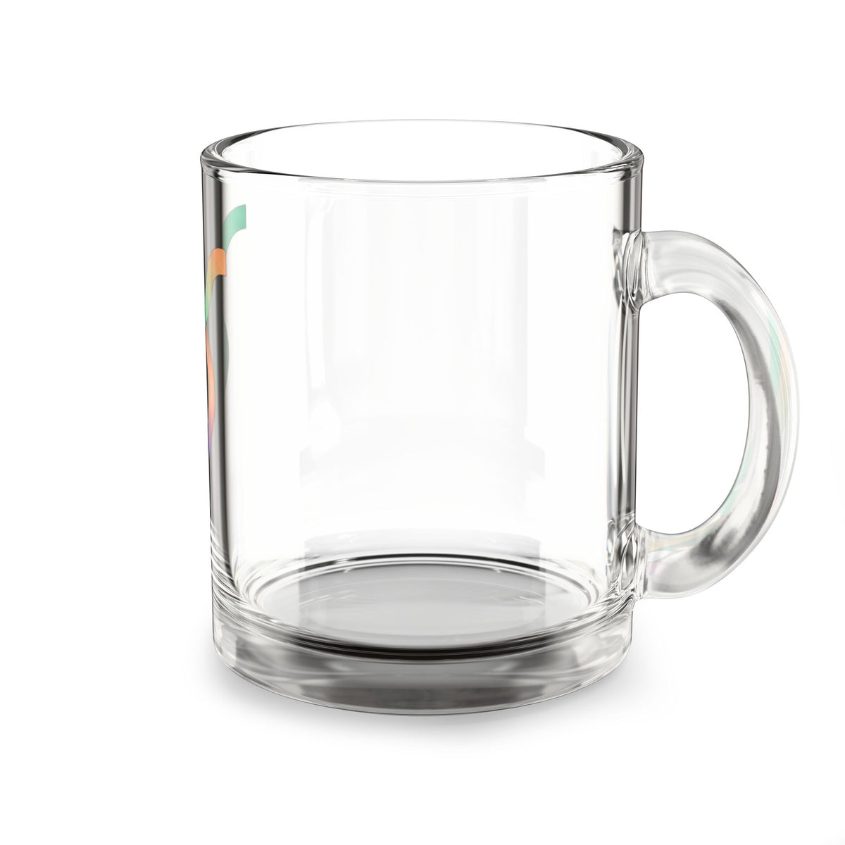 Taurus Zodiac Glass Mug — Colorful Dripping Bull Symbol, Astrology Coffee Cup (10 oz)