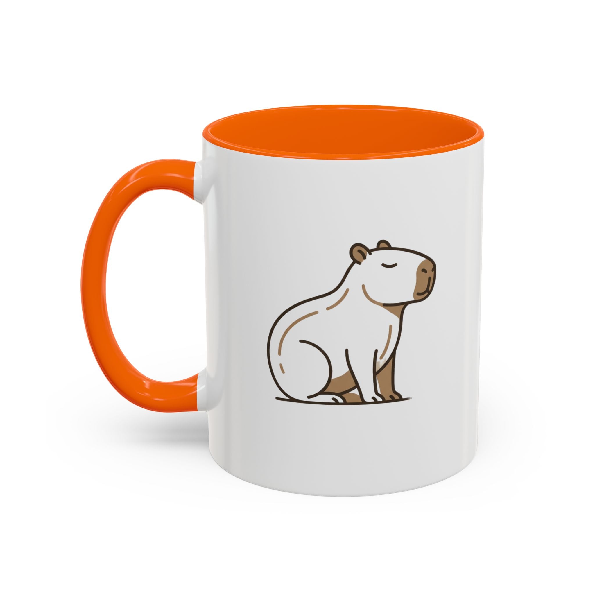 Funny Capybara Coffee Mug — Cute Relaxed Capybara Accent Mug