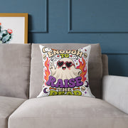 Halloween Pillow — 'Enough to Raise the Dead' Retro Ghost Decorative Throw Pillow