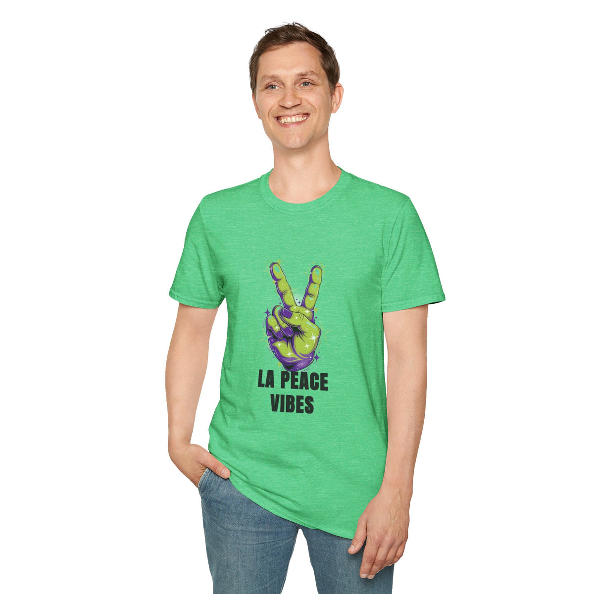 Peace Vibes T-Shirt — Green Alien Peace Sign Tee (La Peace Vibes) - Trending Now - August 2026