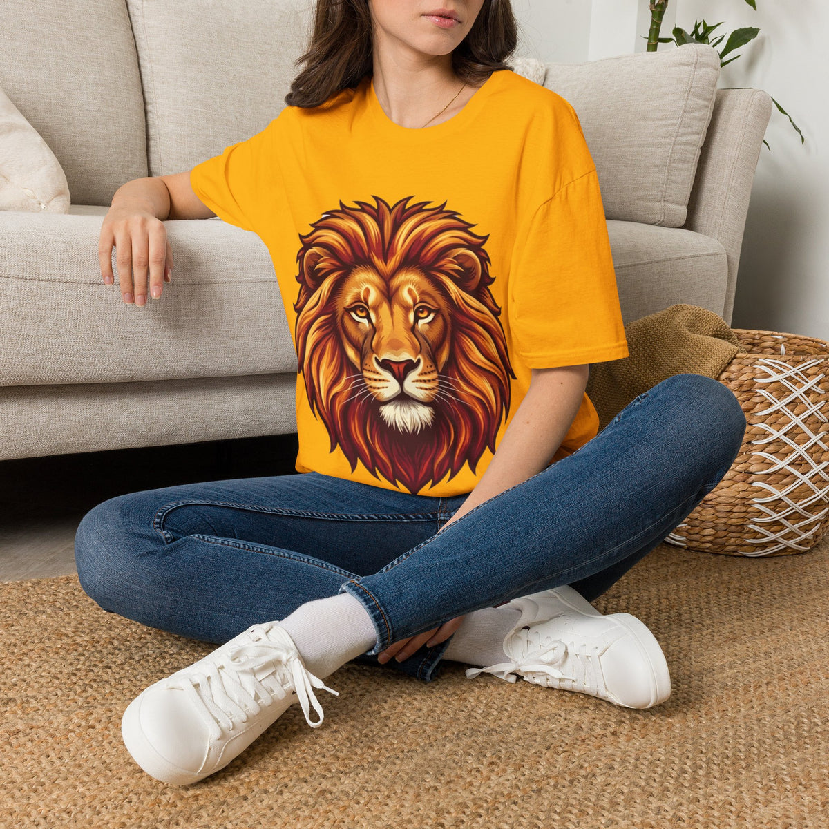 Leo Zodiac Lion Face T-Shirt — Majestic Lion Head Graphic Tee