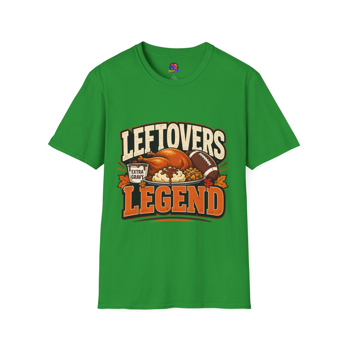 Thanksgiving T-Shirt Leftovers Legend T-Shirt — Thanksgiving Football Turkey Graphic Tee