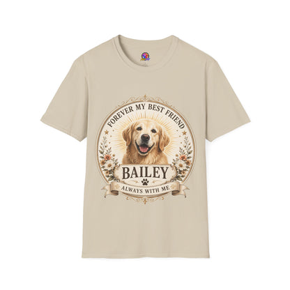 Dog Lover T-Shirt — “Forever My Best Friend” Personalized Golden Retriever Tee