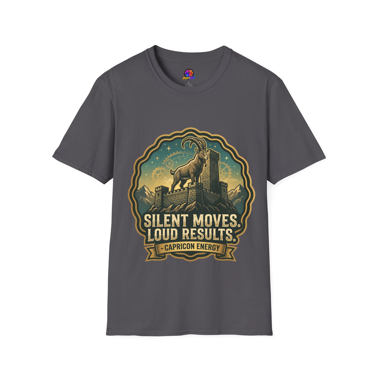 Capricorn Energy T-Shirt — "Silent Moves, Loud Results" Zodiac Tee