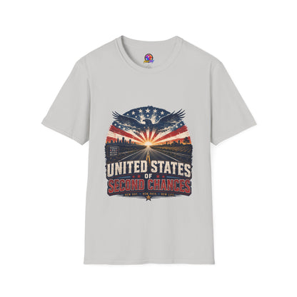 Patriotic Eagle T-Shirt — United States Skyline Vintage Flag Design