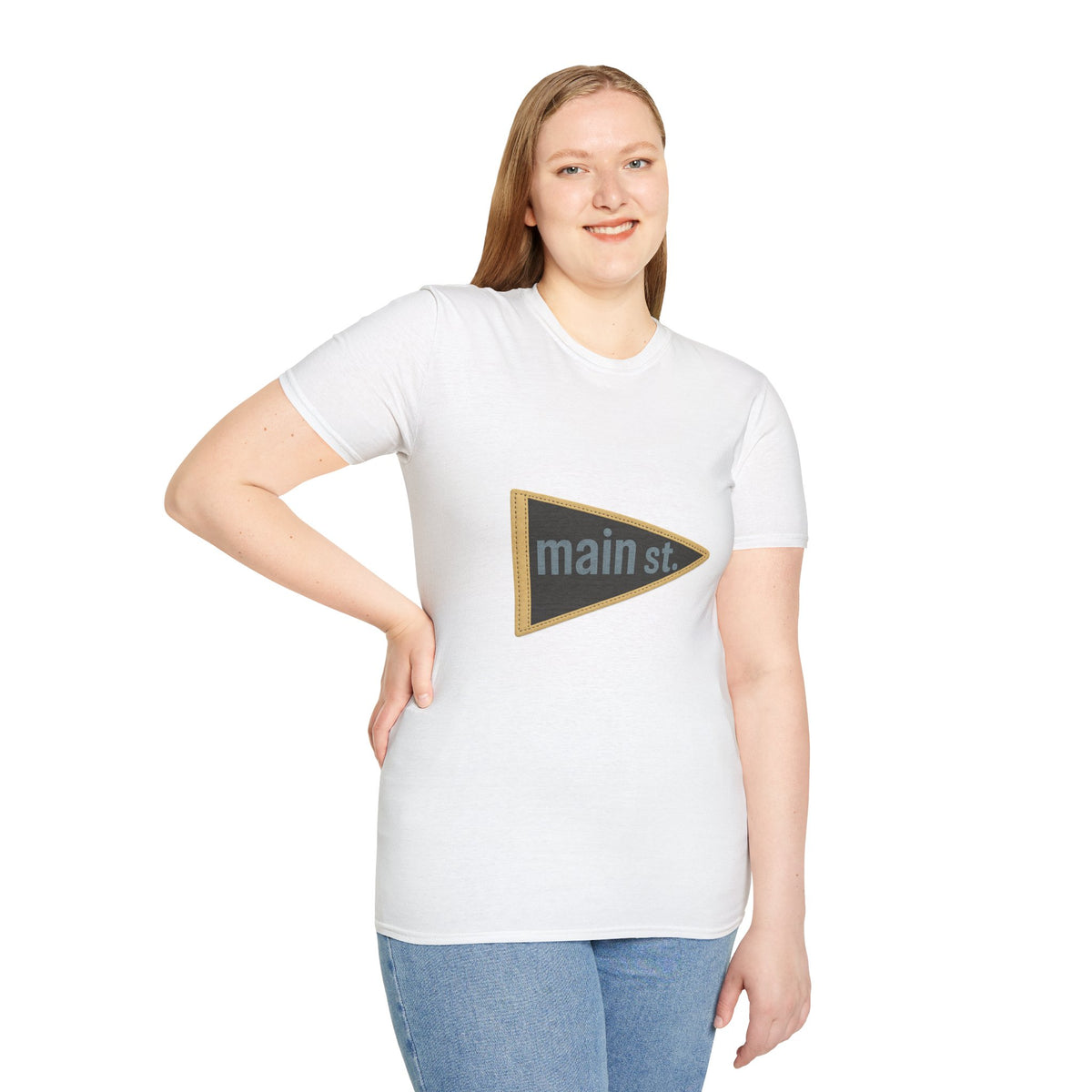 Main St. Triangle Logo T‑Shirt — Vintage Retro Street Sign Graphic Tee - Trending Now - August 2026
