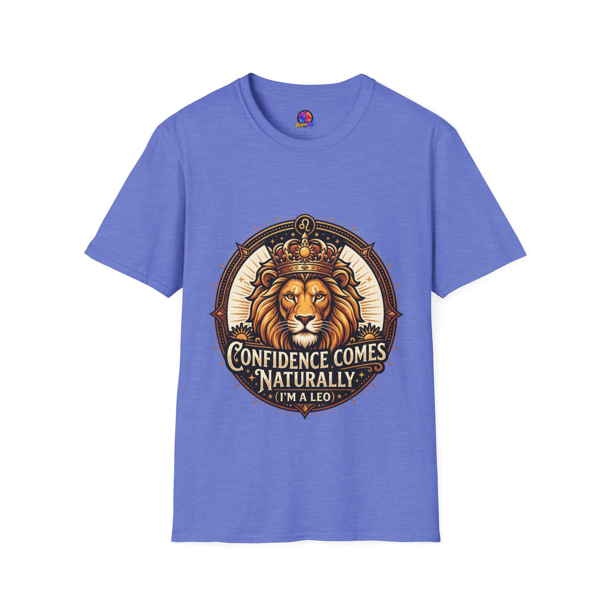 Leo Zodiac Lion T-Shirt — "Confidence Comes Naturally, I'm a Leo" Astrology Tee