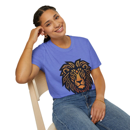 Lion Head T-Shirt — Geometric Tribal Lion Graphic Tee