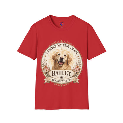 Dog Lover T-Shirt — “Forever My Best Friend” Personalized Golden Retriever Tee