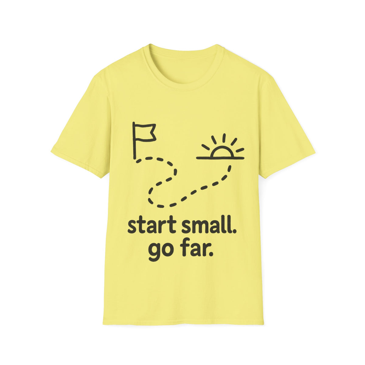 Start Small Go Far Minimalist Trail T-Shirt, Inspirational Hiking Path Graphic Tee - Trending Now - September 2026