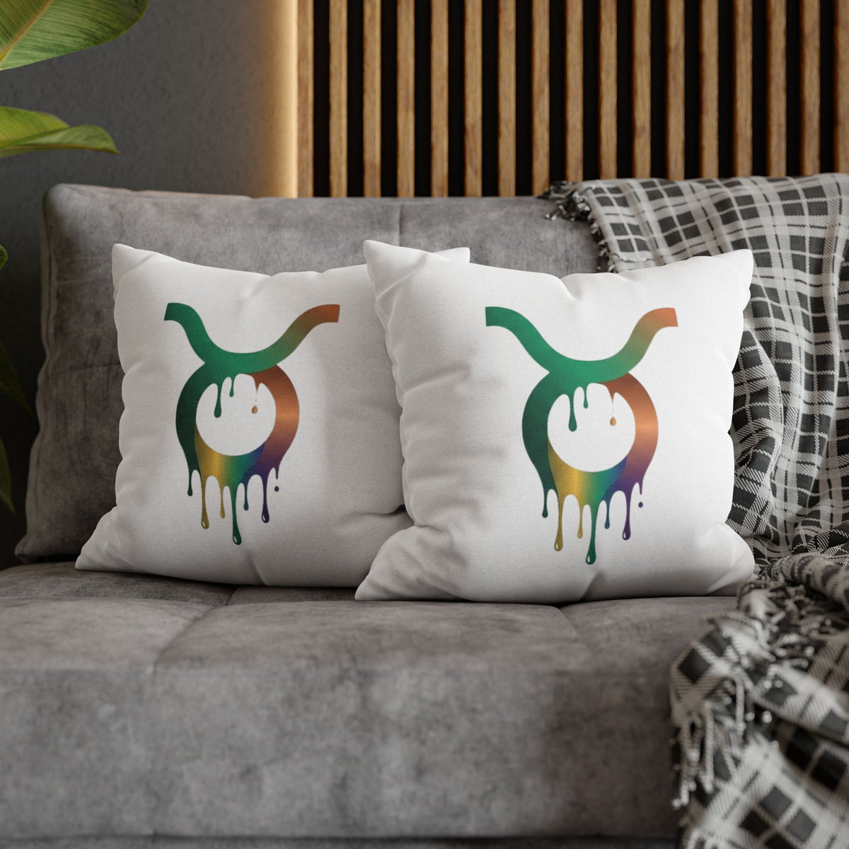 Taurus Drip Decorative Pillowcase — Zodiac Throw Pillow Cover