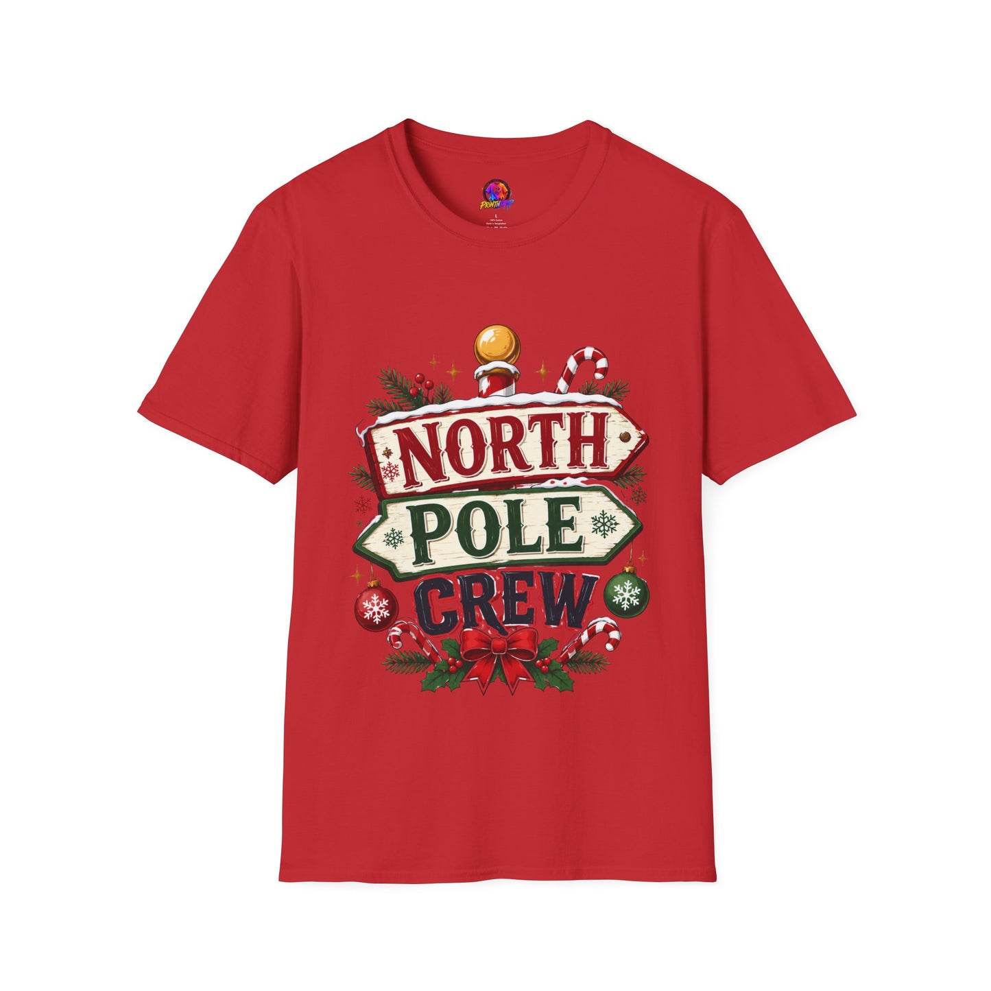 T-Shirt — North Pole Crew Christmas Holiday Graphic Tee