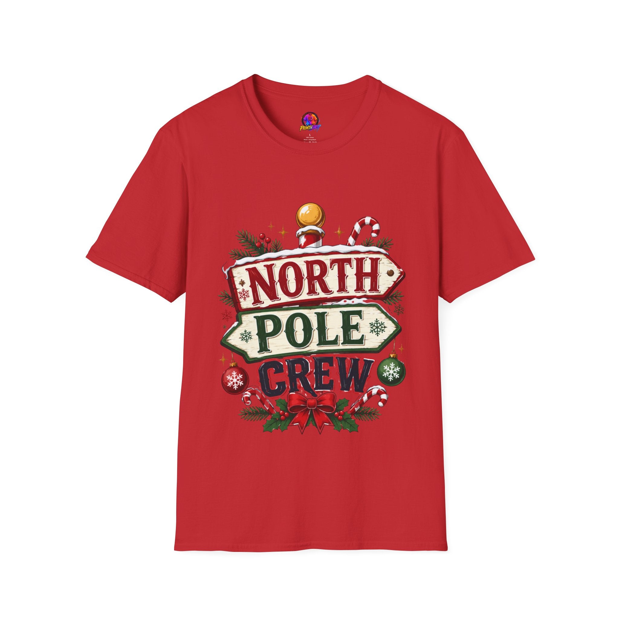 T-Shirt — North Pole Crew Christmas Holiday Graphic Tee