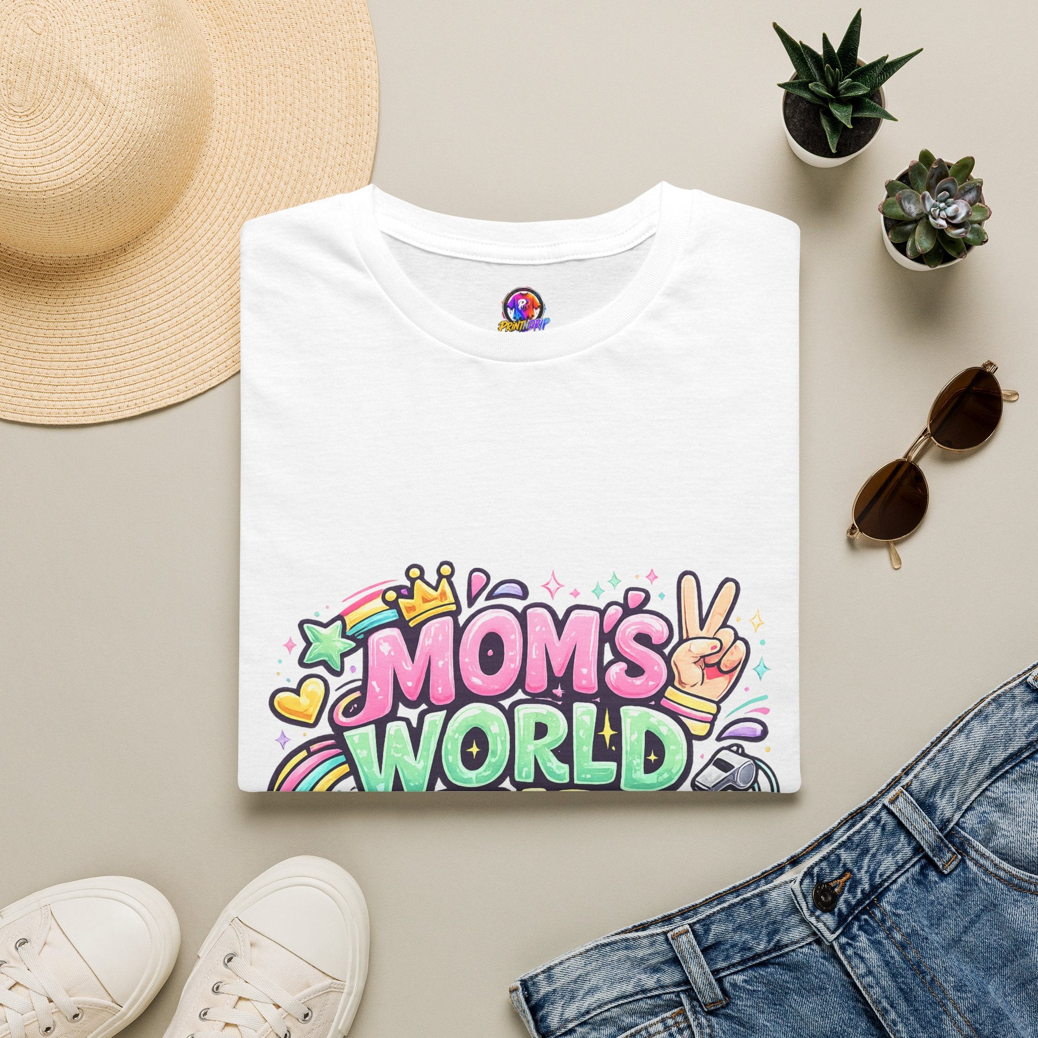 Girls Kids Mom's World Cup Era T‑Shirt — Playful Soccer Mom Tee