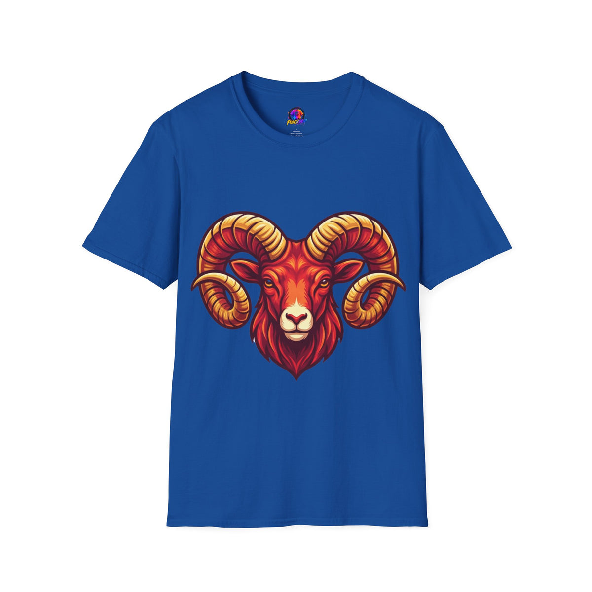 Aries Zodiac Ram Skull T-Shirt — Bold Goat Horn Graphic Tee (Aries/Zodiac)