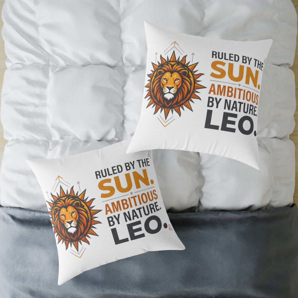 Leo Zodiac Ruled By The Sun Square Poly Canvas Pillow