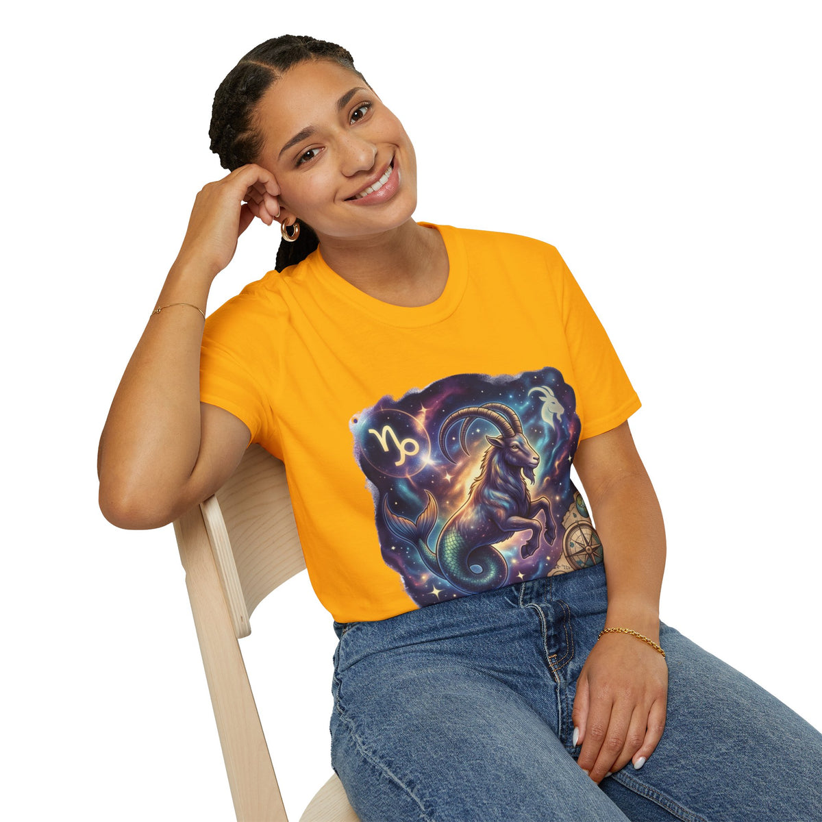 Capricorn Zodiac T-Shirt — Celestial Goat Astrology Tee