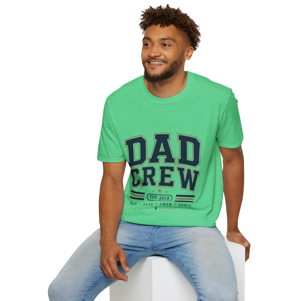 Dad Crew T-Shirt — Vintage Collegiate "DAD CREW" Father's Day Tee
