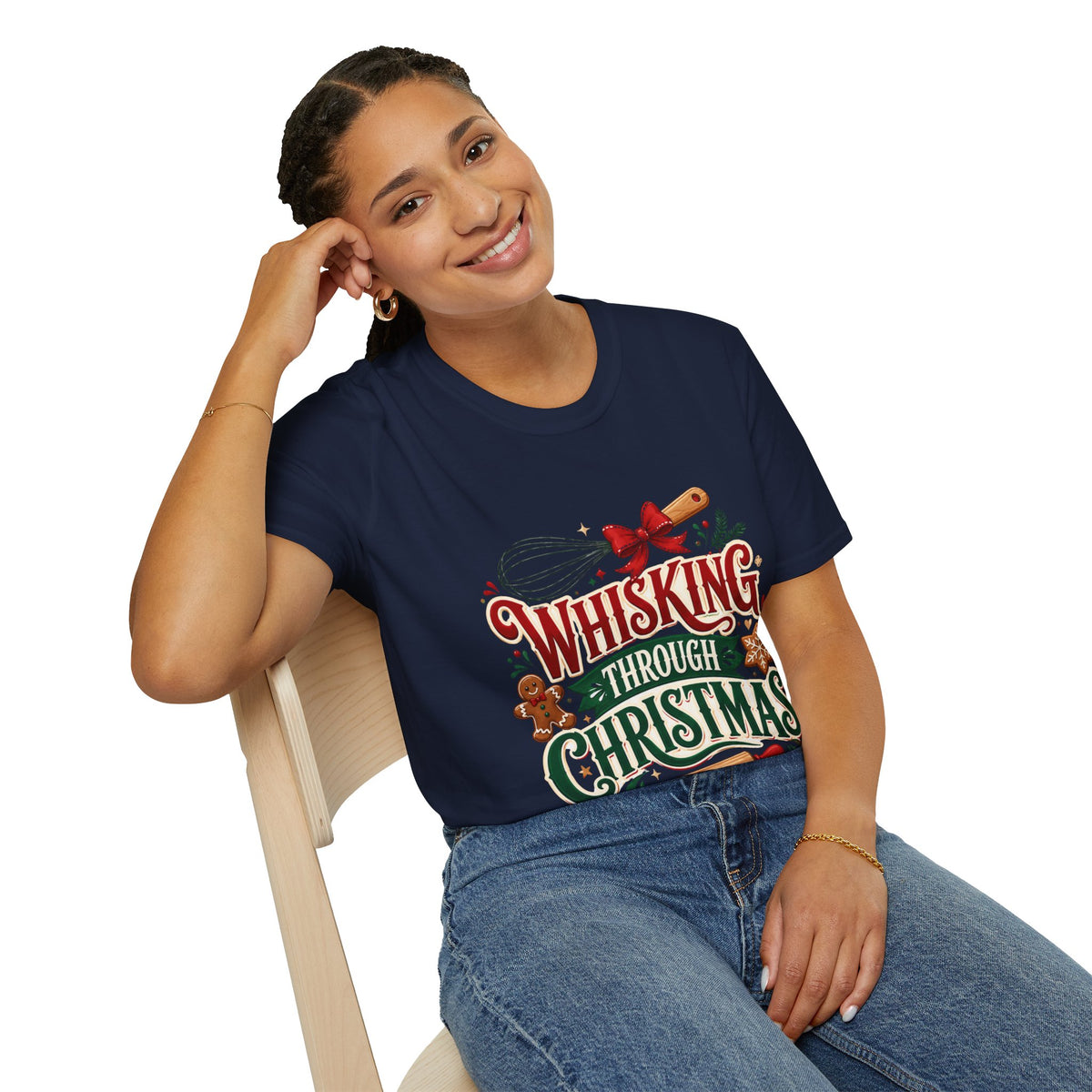 Christmas Baking T‑Shirt — "Whisking Through Christmas" Holiday Tee