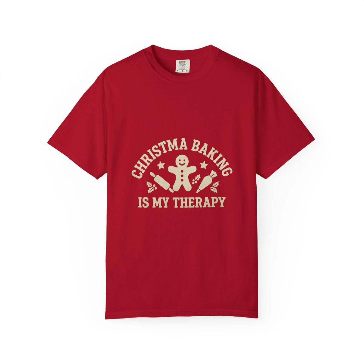 Christmas Baking T-Shirt — "Christmas Baking Is My Therapy" Gingerbread Holiday Tee- Trending Now - October 2026