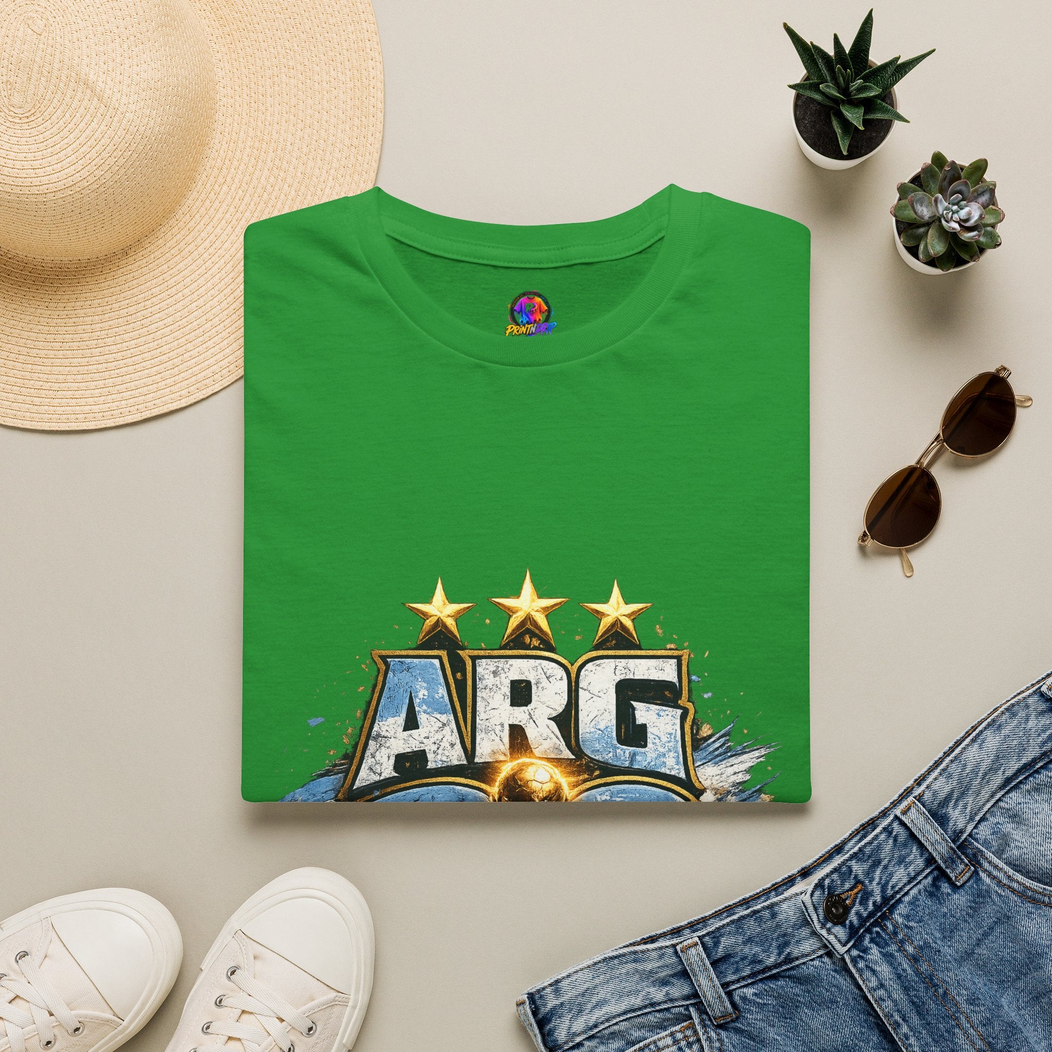 Argentina 26 Forever T‑Shirt — ARG Soccer World Cup 3‑Star Fan Tee