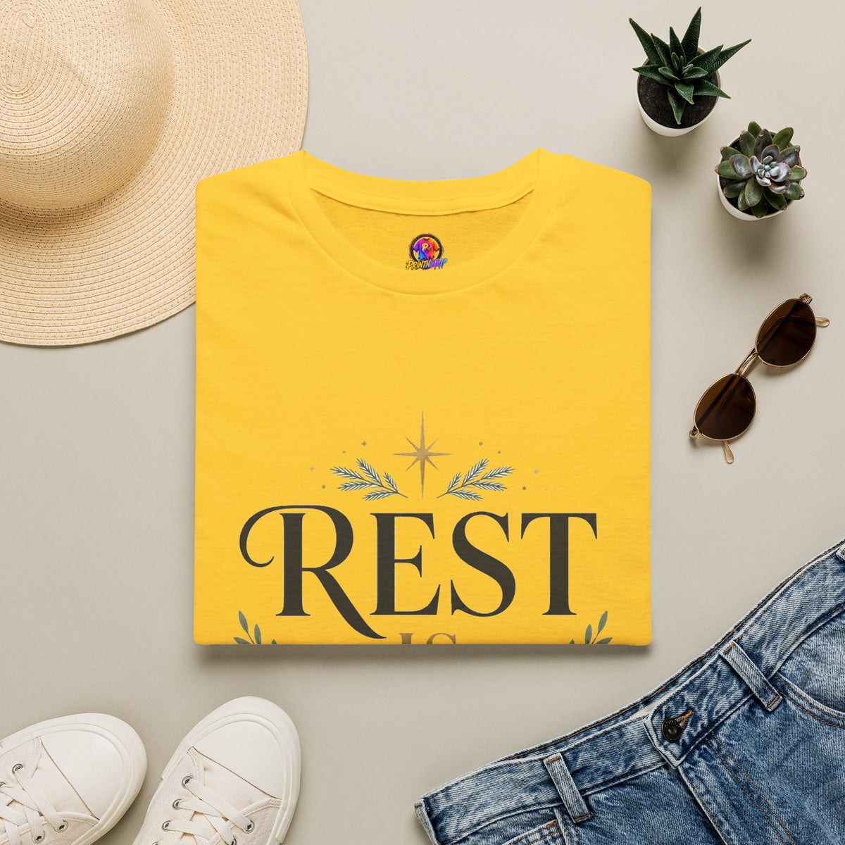 Rest Is Festive T-Shirt — Holiday Cozy Graphic Tee