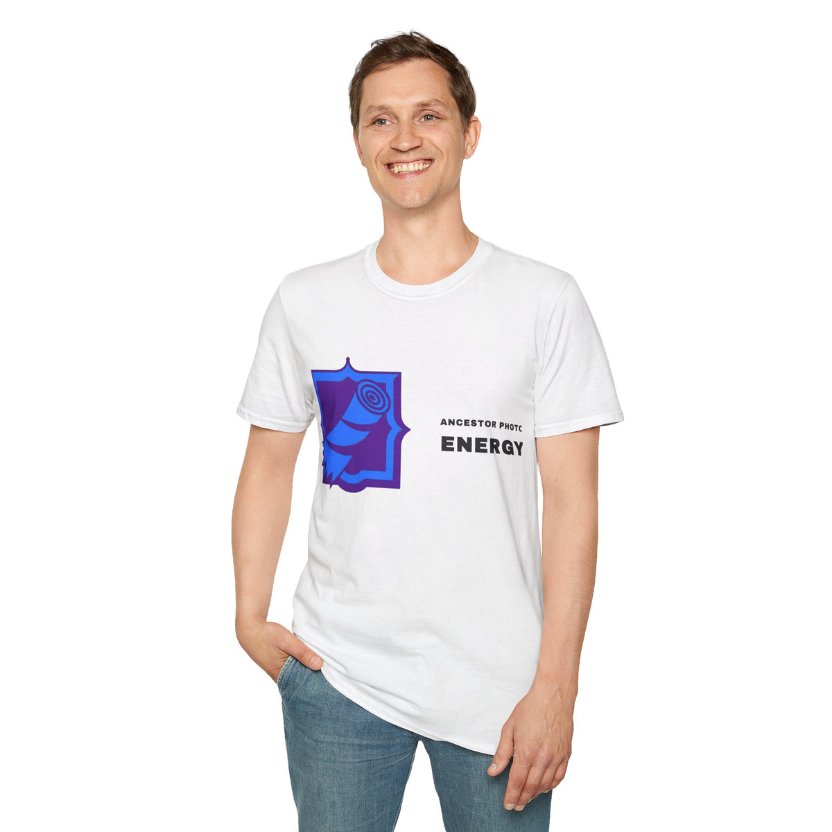 Rose Shield T-Shirt — Abstract Blue Rose Graphic Tee (Accent Text: 'ENERGY') - Trending Now - September 2026