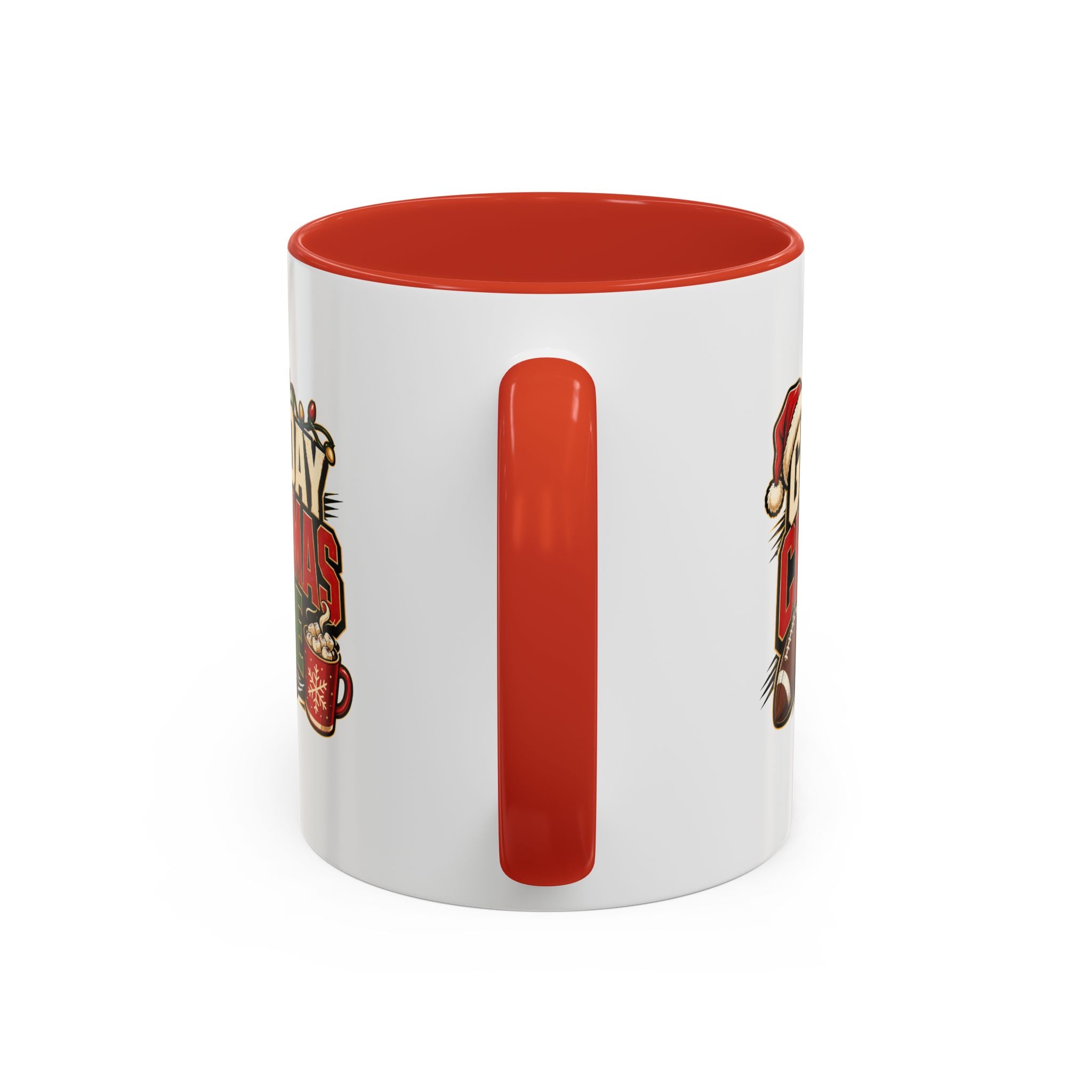 Modern Day Christmas Game Day Christmas Mode Coffee Mug - Holiday Football Mug (11/15oz)