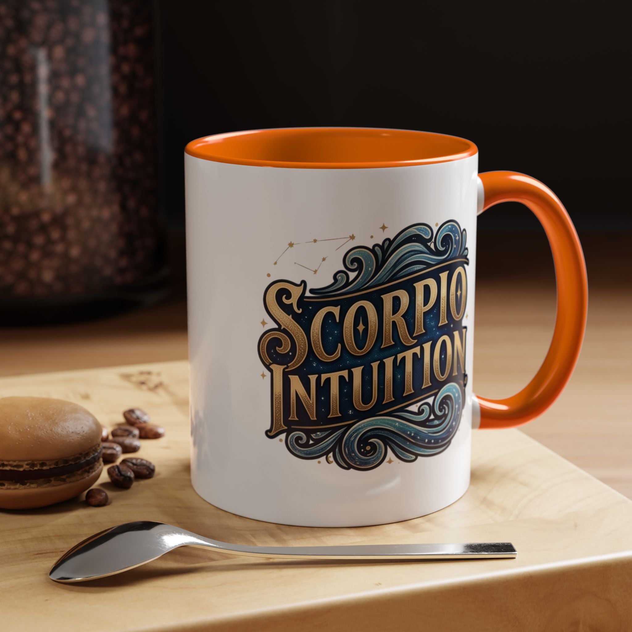 Scorpio Intuition Accent Coffee Mug — Zodiac Astrology Gift