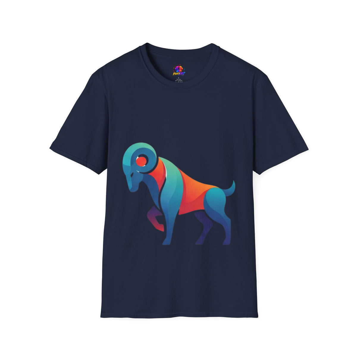 Ram Graphic T-Shirt — Colorful Geometric Sheep/Goat Art