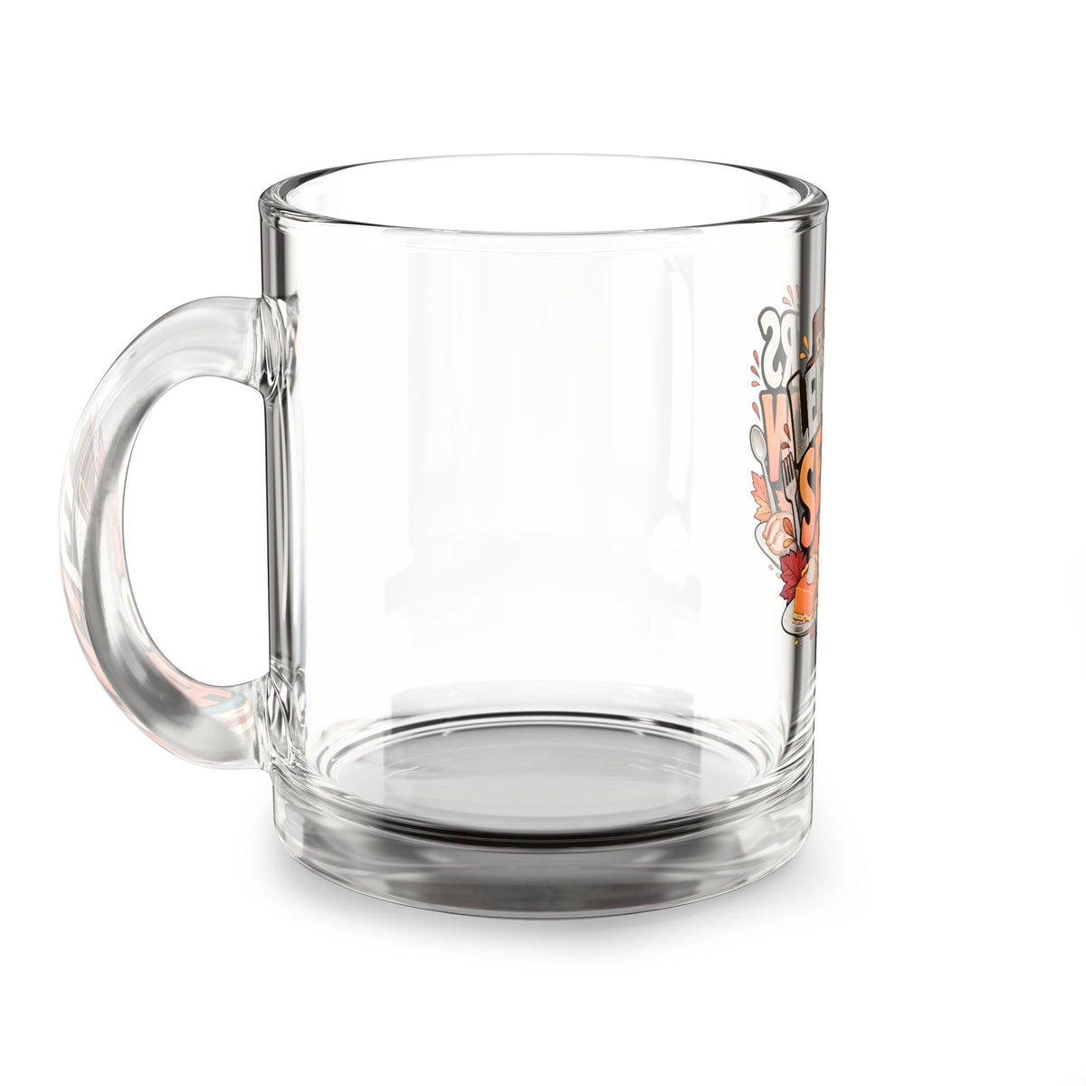 Glass Mug — "Leftovers Season" Thanksgiving Coffee & Hot Cocoa Mug