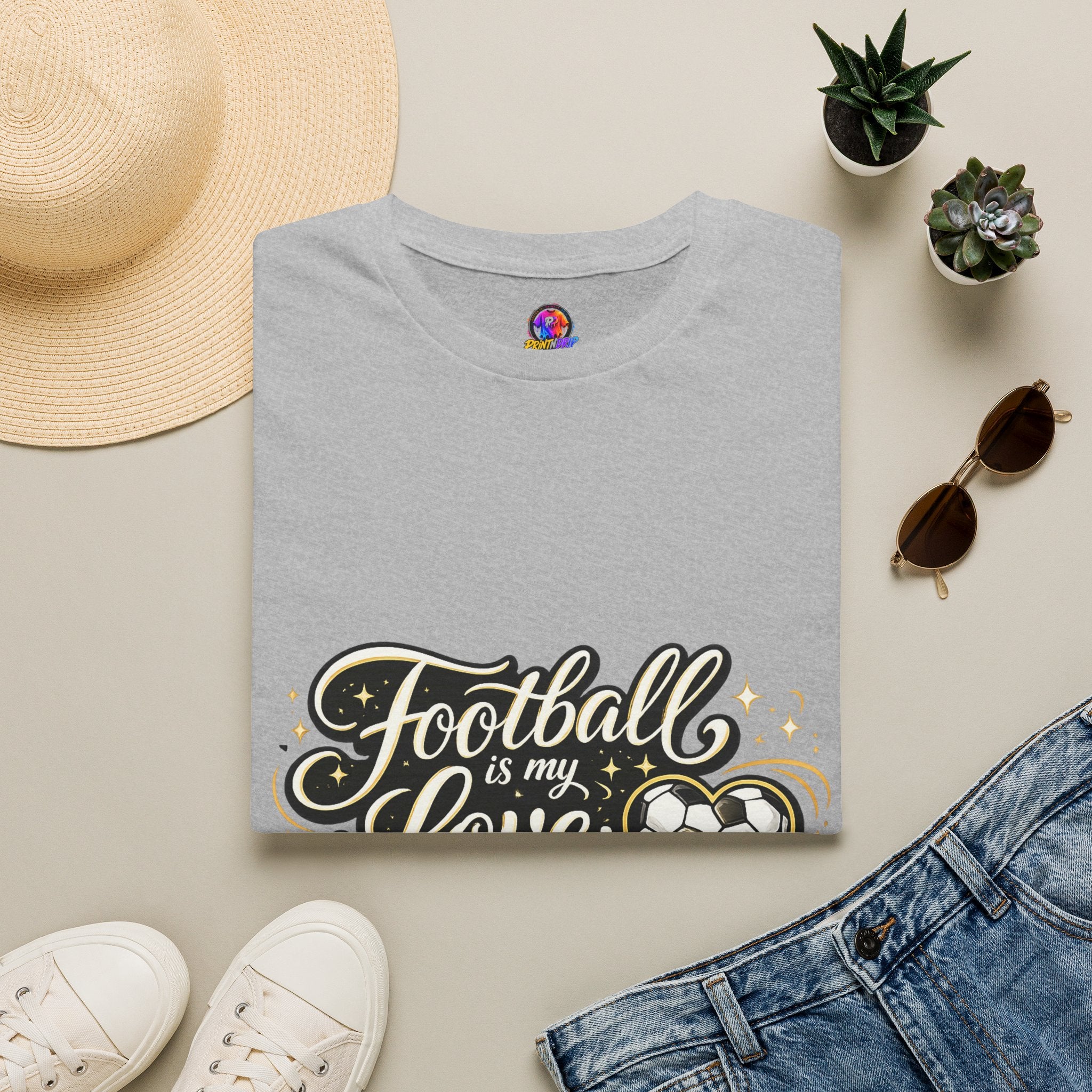 Women's/Unisex Soccer Fan Shirt Football Is My Love Language Tee —