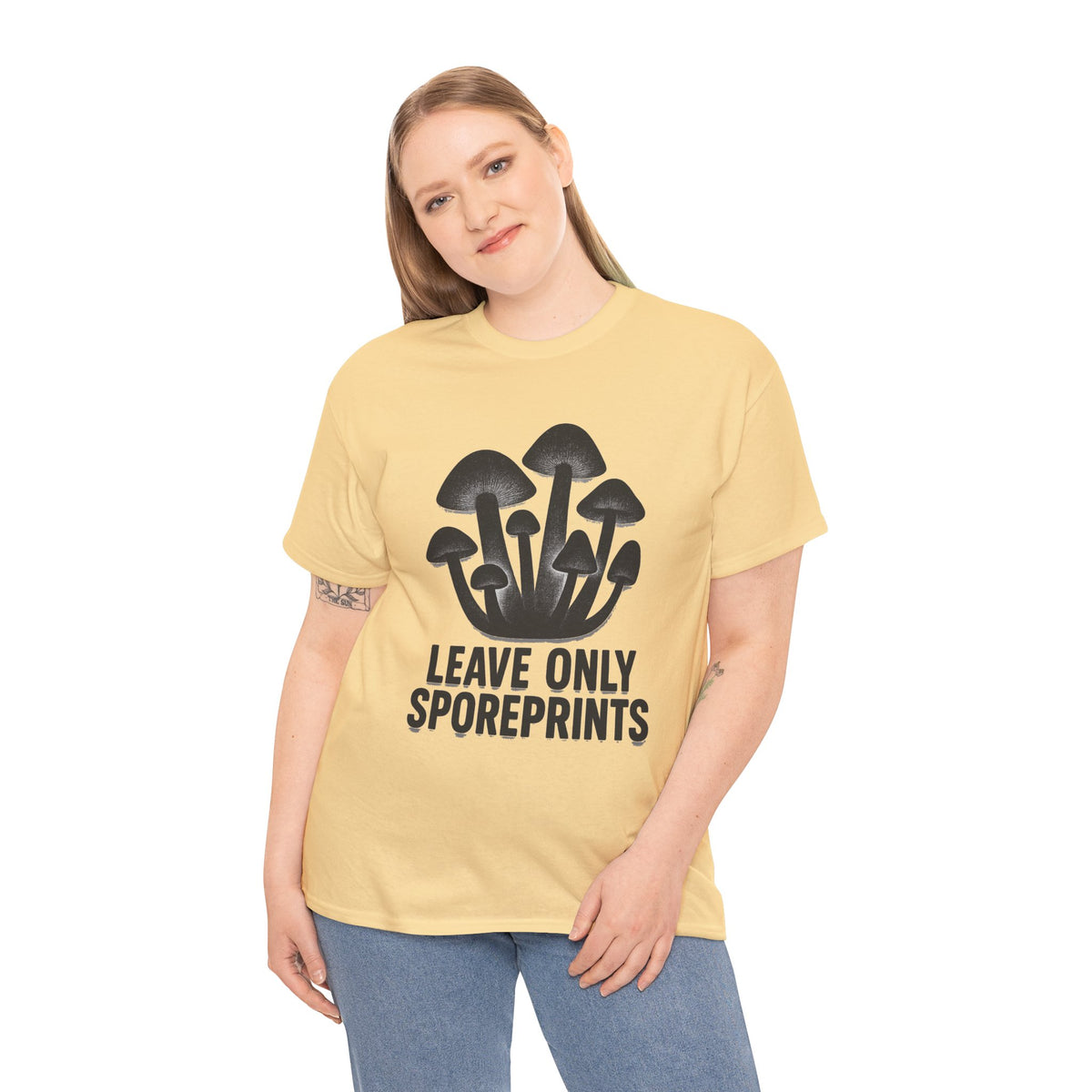 Mushroom Tee — "Leave Only Sporeprints" Eco Nature Graphic Shirt - Trending Now - August 2026