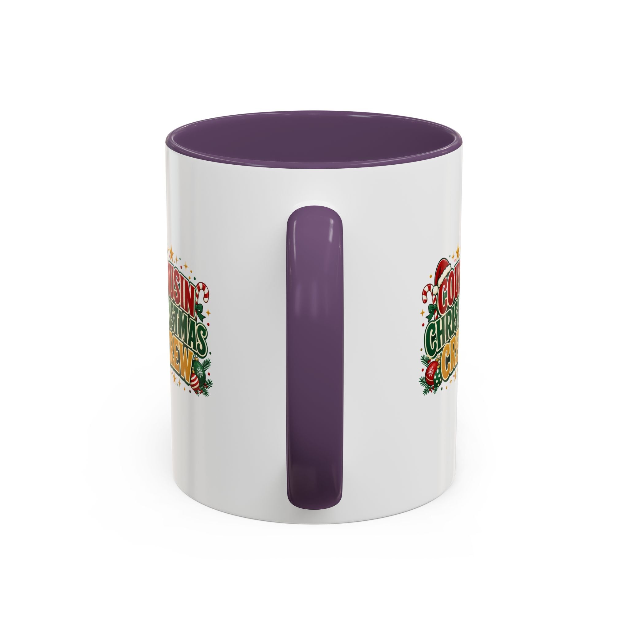 Cousin Christmas Crew Accent Coffee Mug — Holiday Family Christmas Coffee Cup